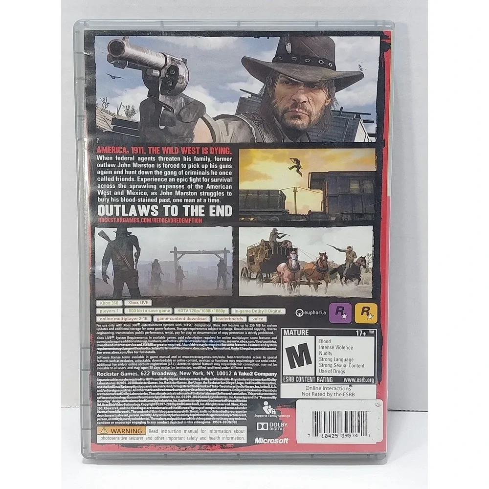 Red Dead Redemption (Microsoft Xbox 360, 2010) Manual Tested Working Fast Ship